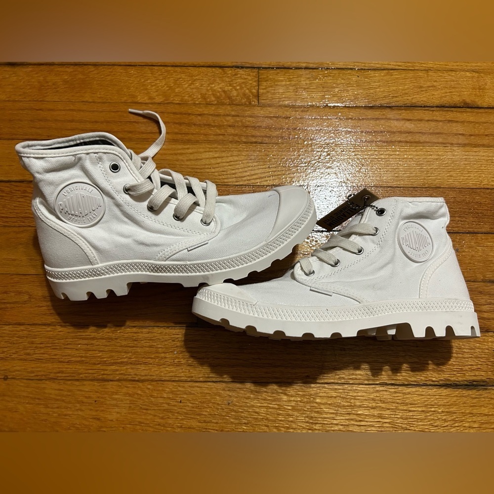 Palladium Kids White‎ High-Top Boots